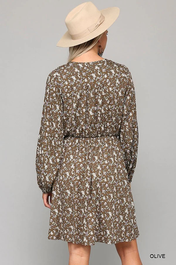 GiGiO Ditsy Floral Button Down Dress - Image 3