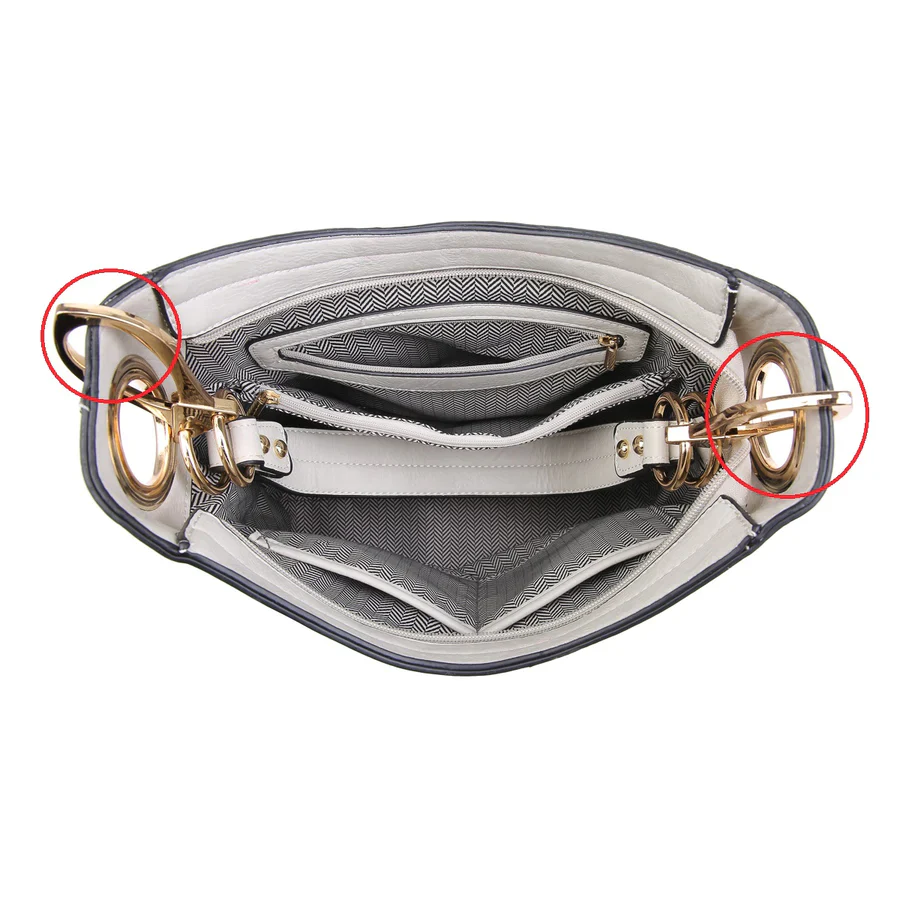 Jen & Co Rochelle Croc Hobo Purse - Image 3