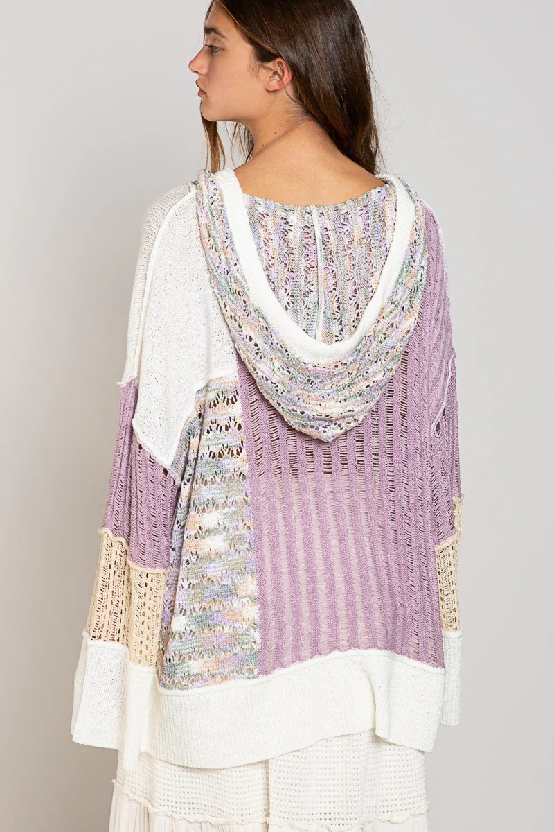 POL Lavender Hoodie Cardigan - Image 4