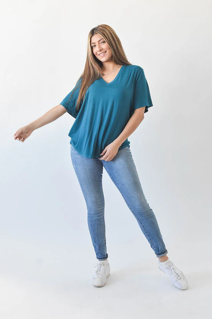 Sew in Love Solid V-Neck - Image 4