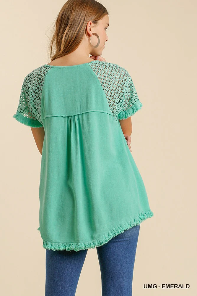 Umgee Crochet Detailed Top - Image 4