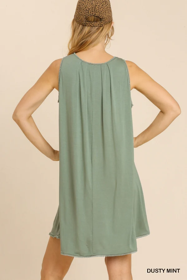 Umgee Sleeveless Round Neck Dress - Image 3