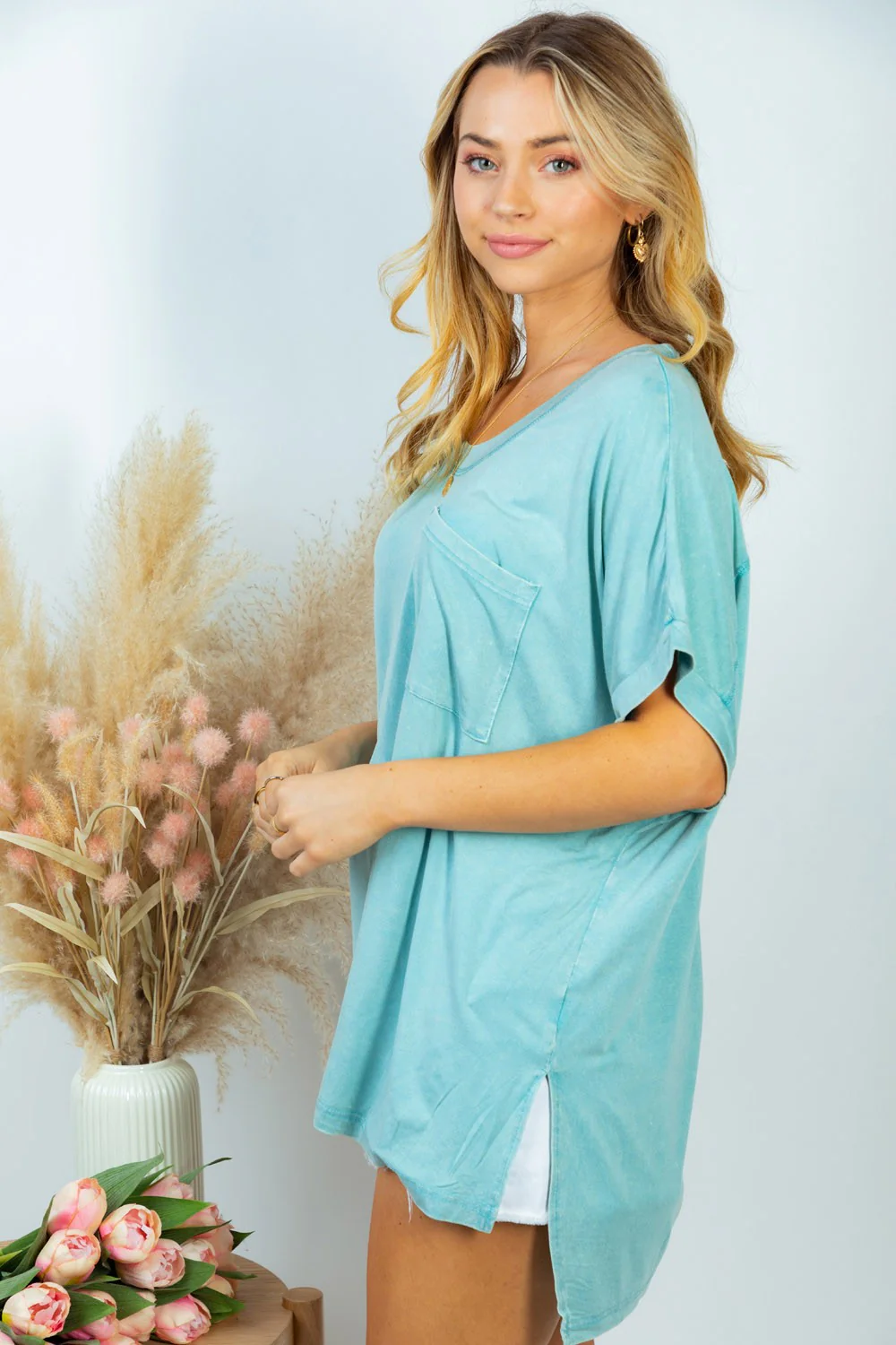 White Birch Washed Oversized Tee - Image 4