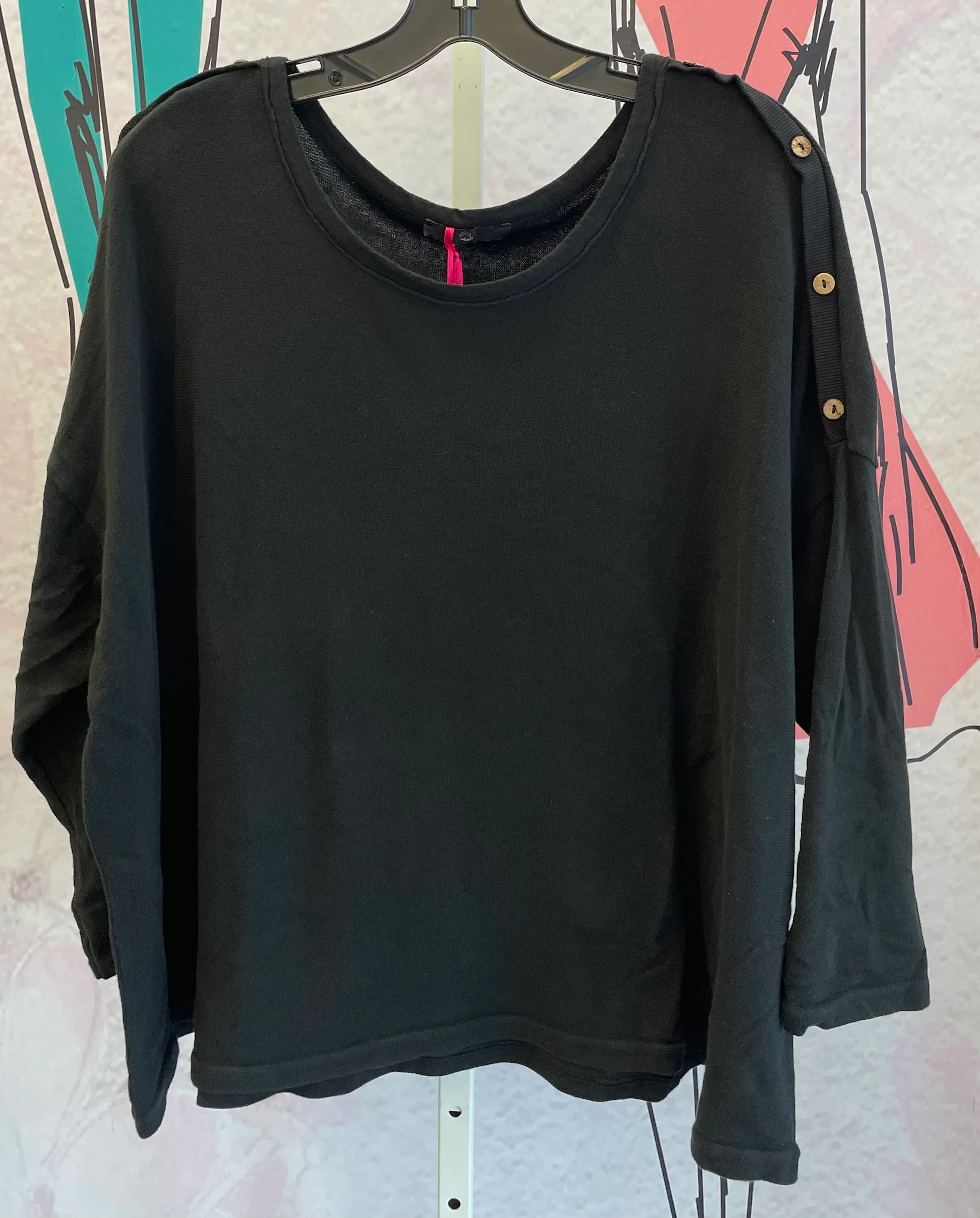 Yolly Long Sleeve Button Detail Shoulder Top - Image 5