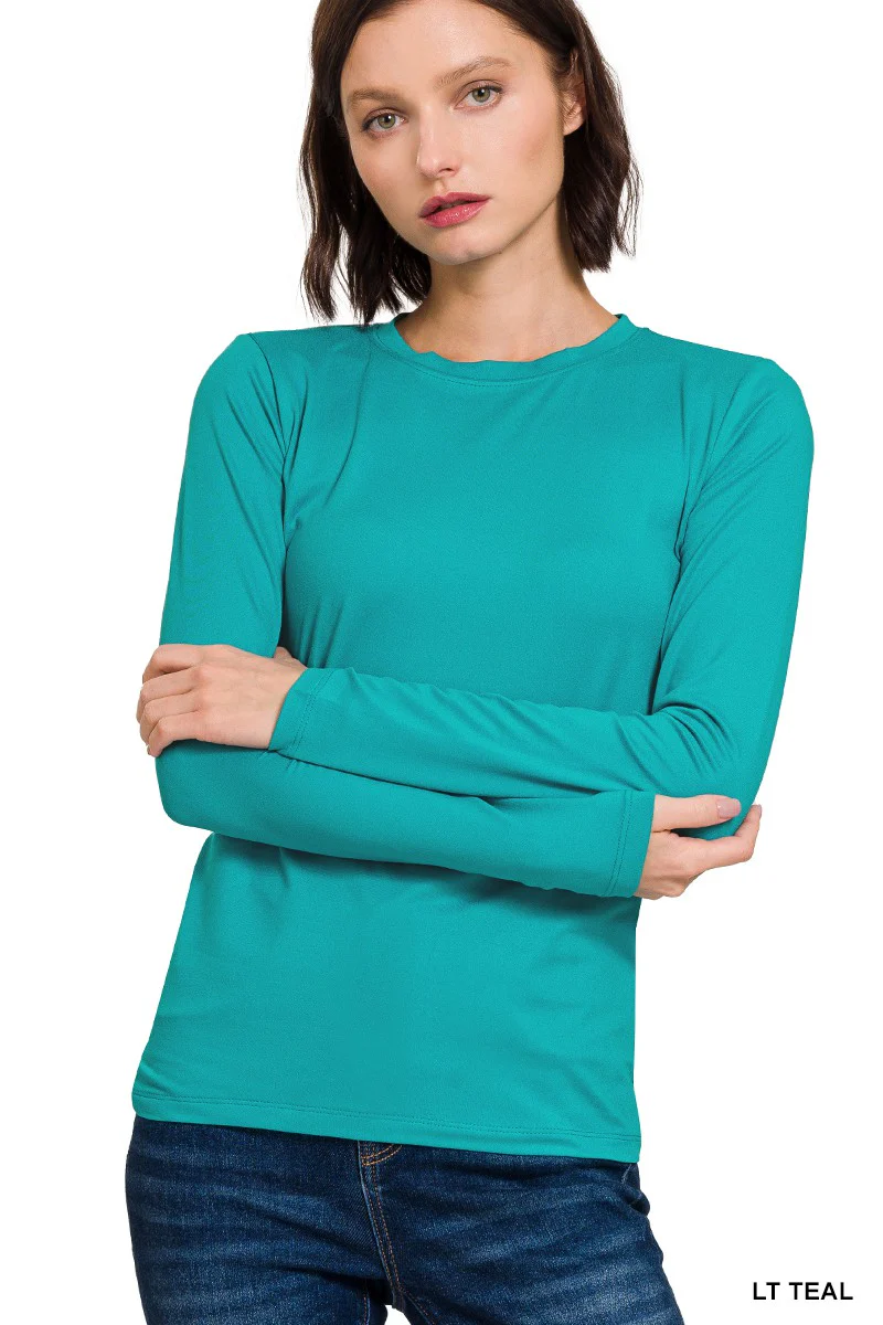Zenana Brushed Microfiber Long Sleeve Tee - Image 14