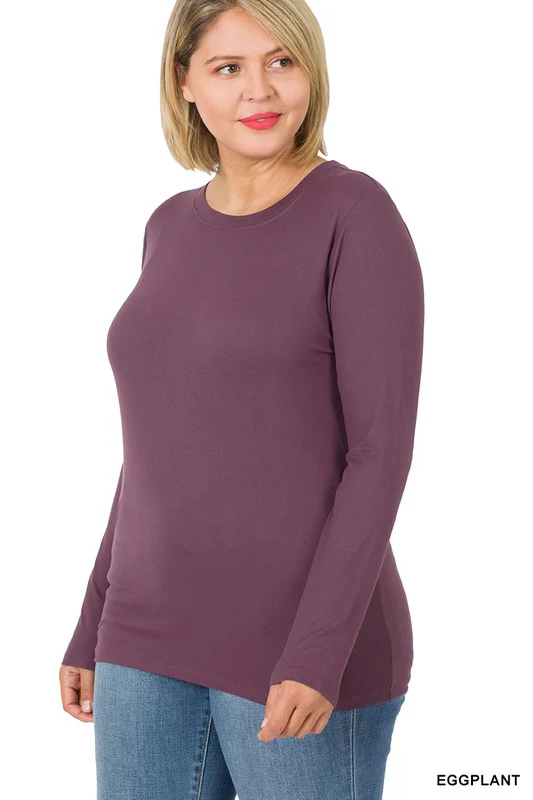 Zenana Brushed Microfiber Long Sleeve Tee - Image 8