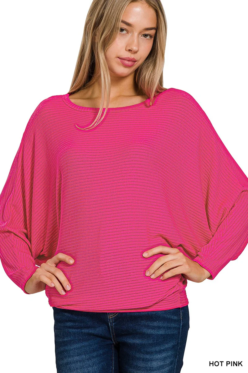 Zenana Ribbed batwing Sweater - Image 14